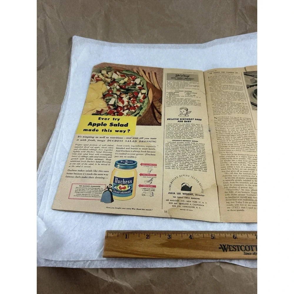 October 8, 1944 Family Circle Magazine WWII